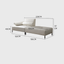 Cream white ergonomic sofa with transformable comfort and contemporary design