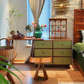 Cocochairs Multifunctional Makeup Vanity Desk with 6 Drawers & Pegboard Storage