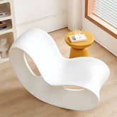 Acrylic contemporary indoor rocking chair without armrest in solid color main product image