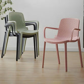 Acrylic modern plastic dining chair with solid back, 32 inches high, ideal for restaurant seating main product image