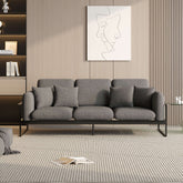 Modern upholstered sofa with metal frame, measuring 90.56 inches, perfect for stylish living rooms main product image