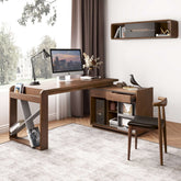 Modern home office table desk cabinet with spacious storage and sleek design main product image