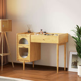 Wooden makeup vanity dressing table with practical drawer and cabinet for storage main product image