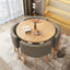 40" Round Wooden Dining Table Set For 4 Chairs