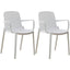 Acrylic modern plastic dining chair with solid back, 32 inches high, ideal for restaurant seating