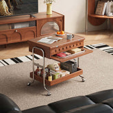 Movable coffee table with storage, transformable into a mini dining table for versatile use main product image