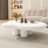 Beige modern coffee table with creative cloud design, perfect for stylish living rooms main product image