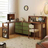 Cocochairs Multifunctional Makeup Vanity Desk with 6 Drawers & Pegboard Storage