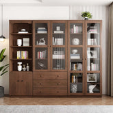 Modern modular floor-to-ceiling bookshelf with doors for versatile storage and organization main product image