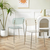 Transparent acrylic dining chair with modern design, perfect for living room and kitchen seating main product image