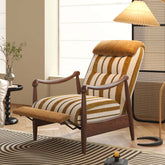 Adjustable vintage accent chair with solid wood frame for stylish and comfortable seating main product image