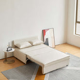 Modern loveseat sleeper sofa bed upholstered with storage compartment for small spaces main product image