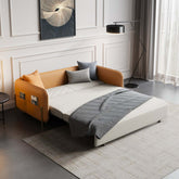 Modern 67-inch pull out convertible sofa bed with storage pocket for space-saving comfort main product image