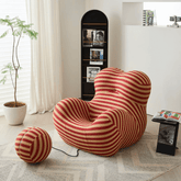 Single lounge sofa chair with ottoman, stylish and comfortable seating for living room main product image