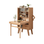 Modern minimalist wood dining room set with foldable features for space-saving