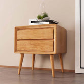 Solid wood bedside table with drawer cabinet for bedroom storage and organization main product image