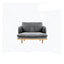 Modern polyester sofa settee with recessed arms and tight back, ideal for living room seating
