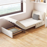 Compact single seat pullout sofa bed with convenient side pockets for storage main product image