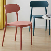 Modern Scandinavian dining chair made of plastic and acrylic, perfect for kitchen and dining areas main product image
