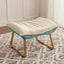 22-inch Rectangular Footstool with Solid Color Upholstery