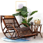 Art Deco Natural Wood Rocking Armchair in Cherry Wood