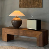 Auburn Minimalist Lumber Bench in brown