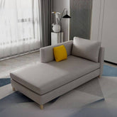 Casual Solid Color Chaise Lounge in light grey