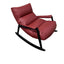 Scarlet Vinyl Leather Rocking Chair against a modern backdrop