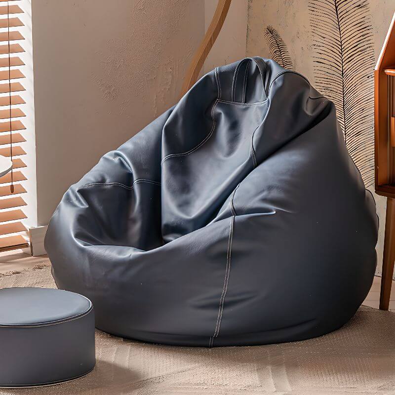 Genuine Leather Beanie Chair, Handy and Moveable - Cocochairs