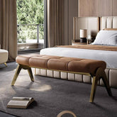 Ink Aurous indoor bench seat in gold