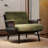 Minimalist Solid Color Arm Chair in Midnight Black