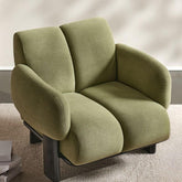 Minimalist Solid Color Arm Chair in Dove Grey