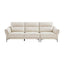 Modern Ivory Grey Leather Sofa