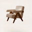 contemporary arm chair with untufted design