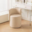 Close-up of the upholstered vanity stool seat