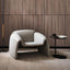 Comfortable armchair with fixed back