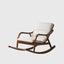 Grey Nordic Upholstered Rocking Chair showcasing style