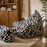 Pre-Filled Fabric Bean Bag Chair Front View