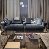 Dark blue sofa in modern living room