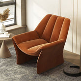 Vermilion lounge chair in living room