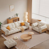 Simplistic Solid Color Sofa in White