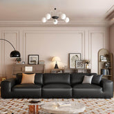 Black sofa in modern living room