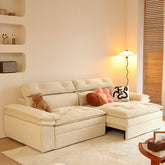 beige water resistant sofa front view