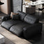 Black modern sofa with clean lines