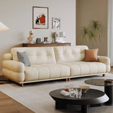 White floor sofa in modern living room