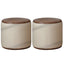 Modern backless vanity stool with upholstered seat