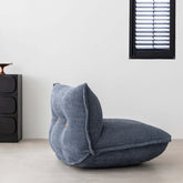 White alpaca boucle caterpillar single sofa lounge chair with floor-standing design main product image