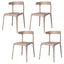 Stackable Nordic acrylic dining chair with backrest and acrylic legs