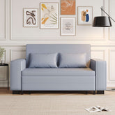 63-inch pull-out sleeper sofa bed with storage compartment for space-saving comfort main product image