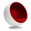Scandinavian-Inspired Ball Chair in Fiberglass Shell